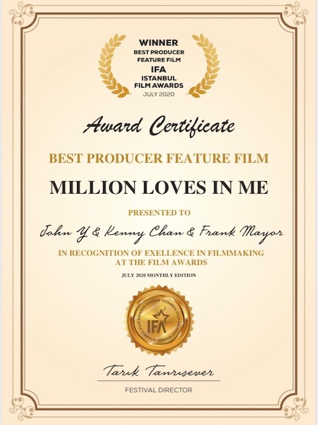 Best Producer Feature Film Million Loves In Me Istanbul Film Awards