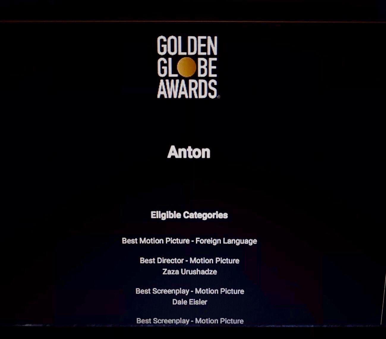 Anton Global Globe Awards